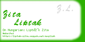 zita liptak business card